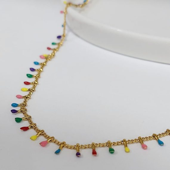 COLLAR CHOKER FOQUITOS COLORES