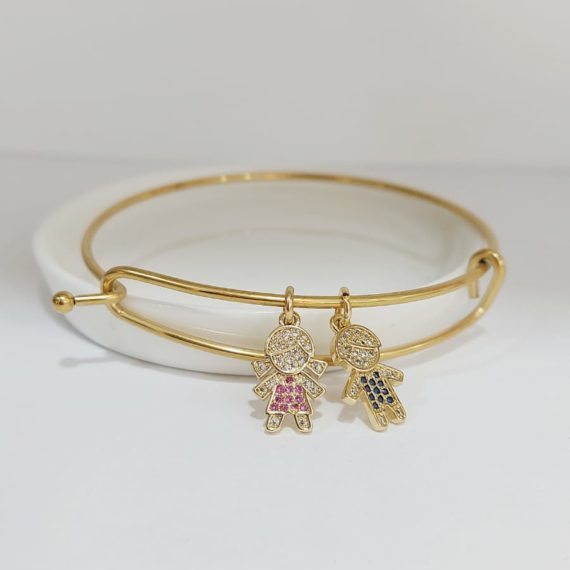 PULSERA NIÑOS ZIRCONIAS DORADO