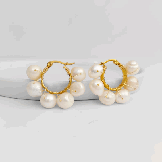 ARRACADA CON 5 PERLAS DE RIO