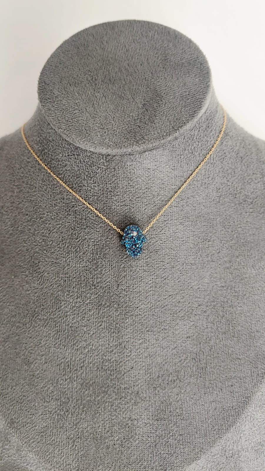 COLLAR DRUZY ESPECIAL DIJE DE MANO AZUL - Image 2