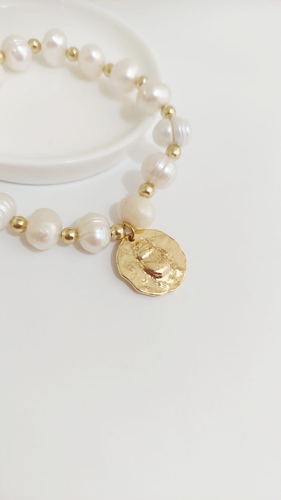 PULSERA PERLA DE RIO CON DIJE ESCARABAJO - Image 2