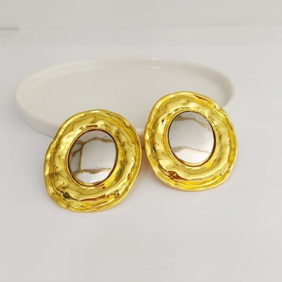 ARETES STUD OVALADO MAXI CENTRO