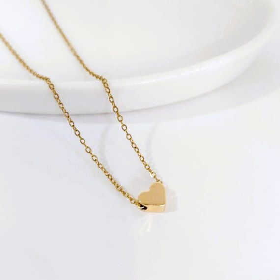 COLLAR CON CORAZÓN PEQUEÑO DORADO