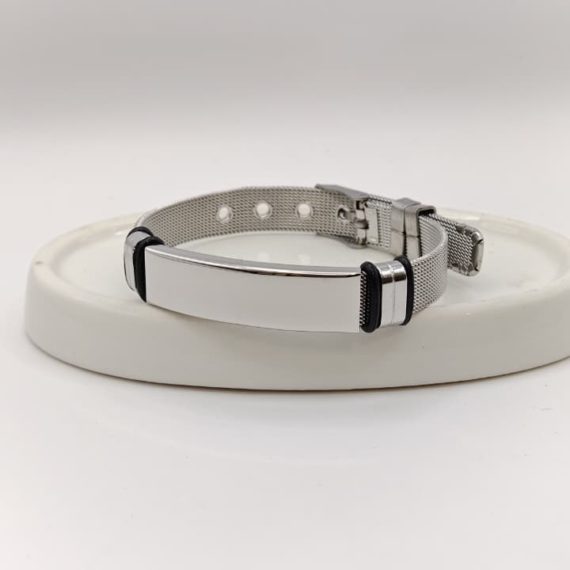 PULSERA HOMBRE GRABADA PLATA