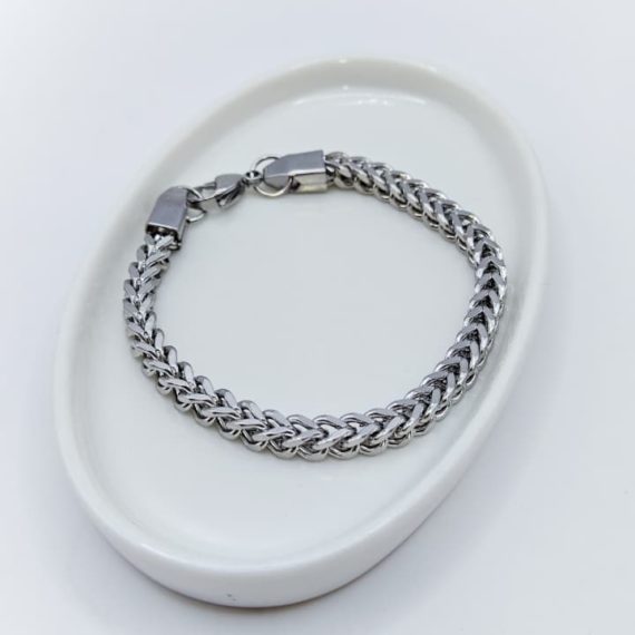 PULSERA ENTRELAZADA PLATA