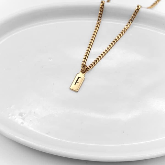 COLLAR MINI PLACAS RECTANGULARES PERSONALIZADA