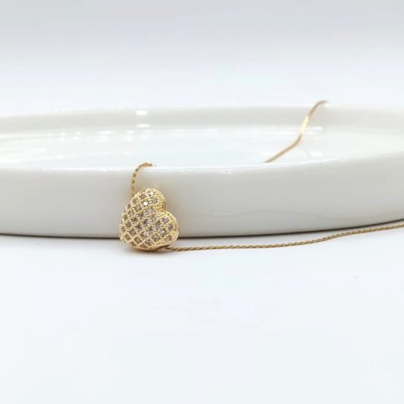 COLLAR CORAZON MED ZIRCONIAS