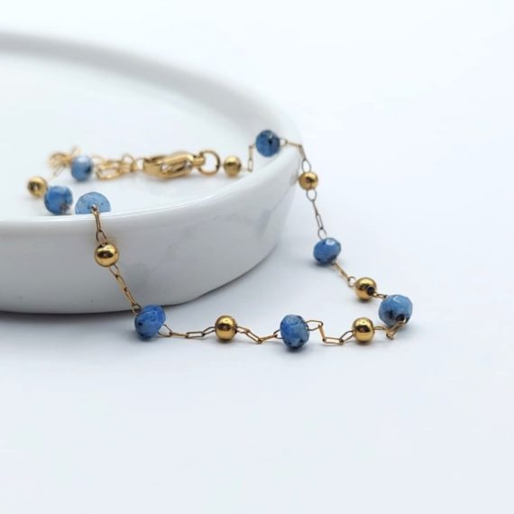 PULSERA CADENA CON PIEDRAS JADES