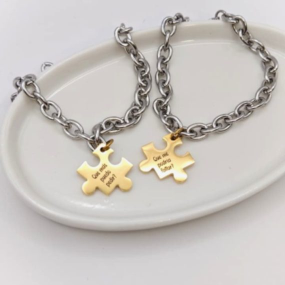PULSERAS DUO ROMPECABEZAS GRABADO