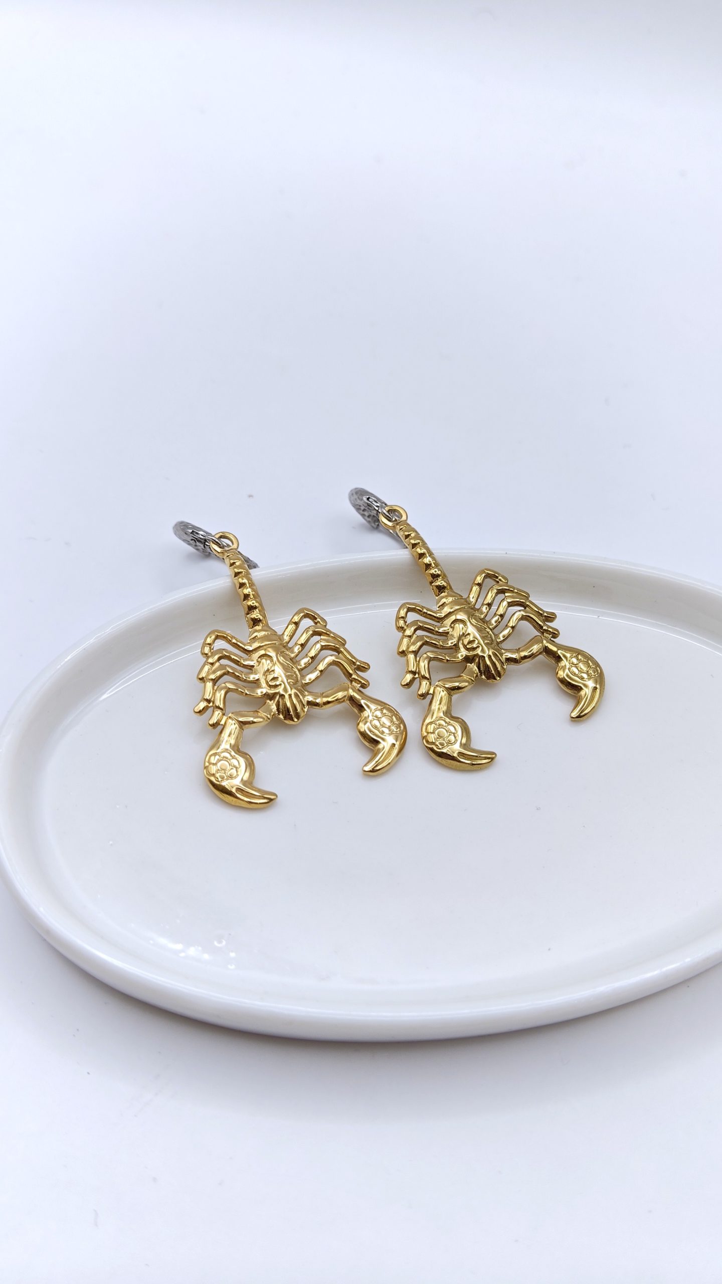 ARETES HOOPS PLATEADO OXFORD ESCORPION