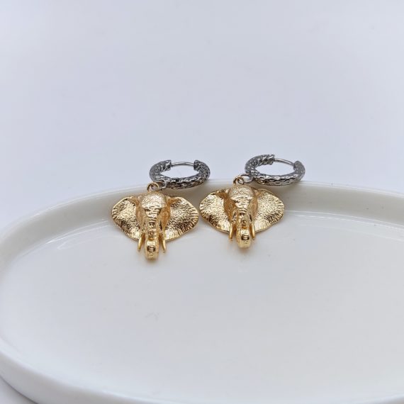 ARETES HOOPS OXFORD ELEFANTE