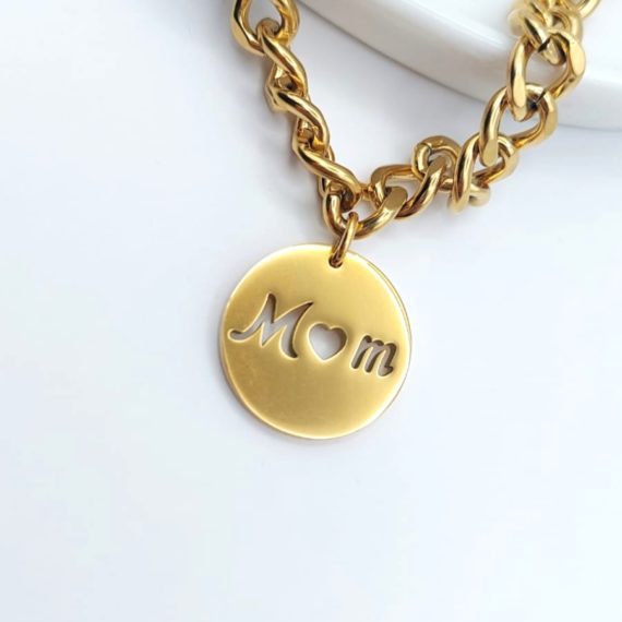 PULSERA MOM CADENA CHUNKY DORADO