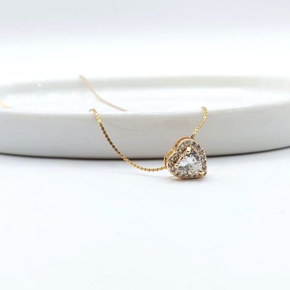 COLLAR CORAZON TRANSVERSAL CRISTALES