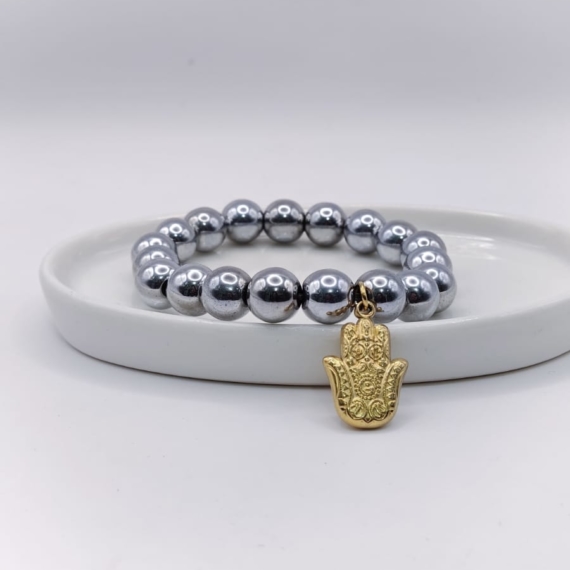 PULSERA MANO DE FÁTIMA BICOLOR