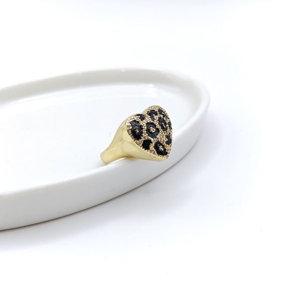 ANILLO CORAZON ANIMAL PRINT