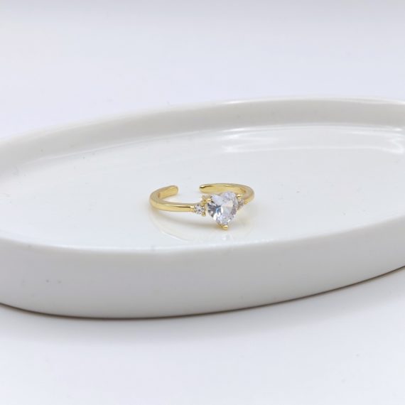 ANILLO CORAZON CRISTAL