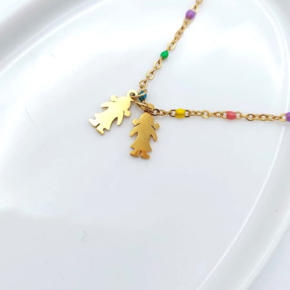 PULSERA COLORES CON DIJE NIÑA