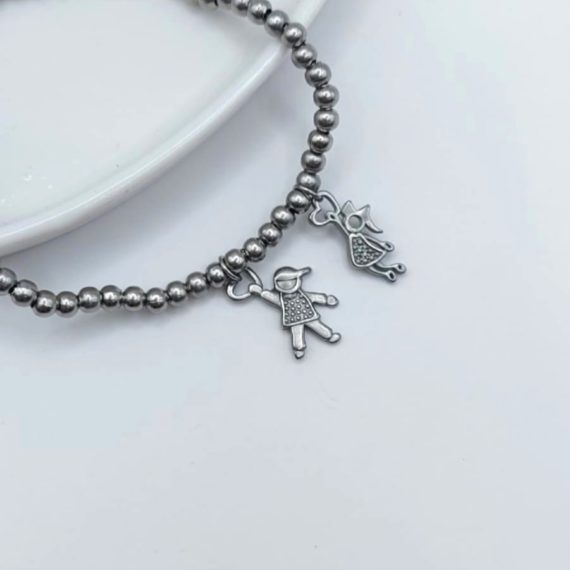 PULSERA BOLITAS NIÑOS ZIRCONIA