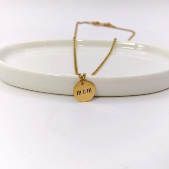 COLLAR CIRCULO ACERO MOM