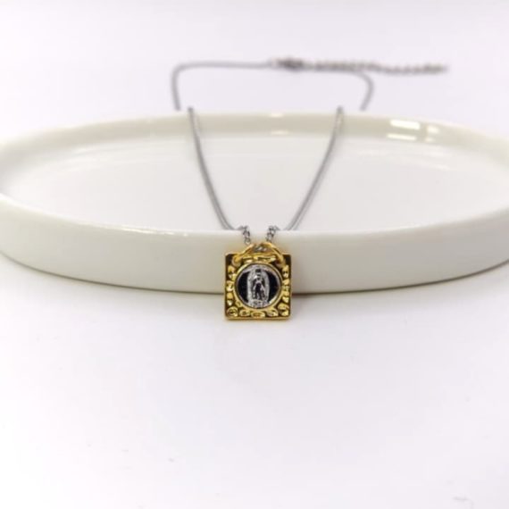 COLLAR VIRGEN CUADRADA BICOLOR