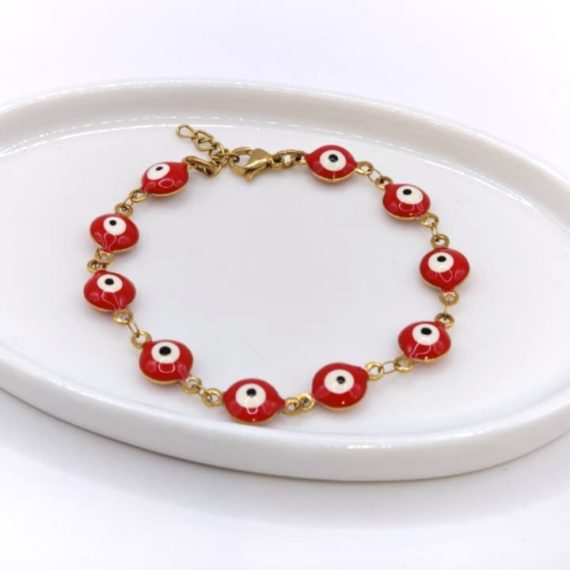 PULSERA OJO TURCO ROJO