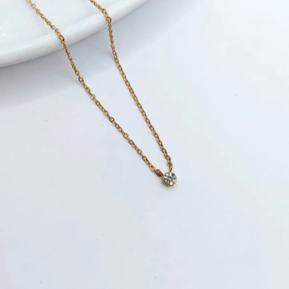 COLLAR CADENA CON MINI CRISTAL