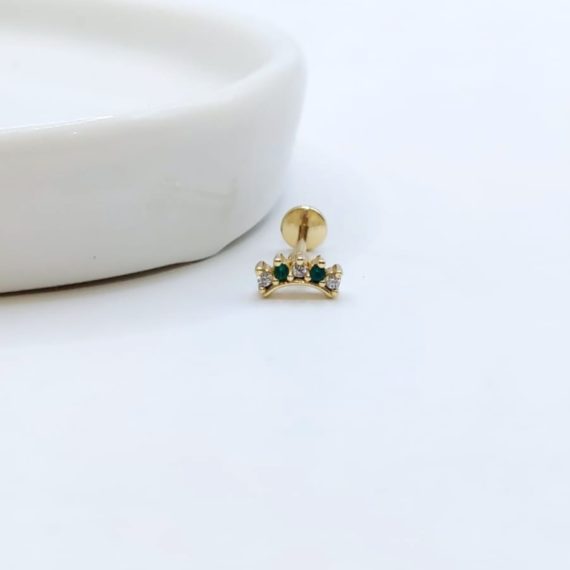PIERCING STUD LINEA CRISTALES