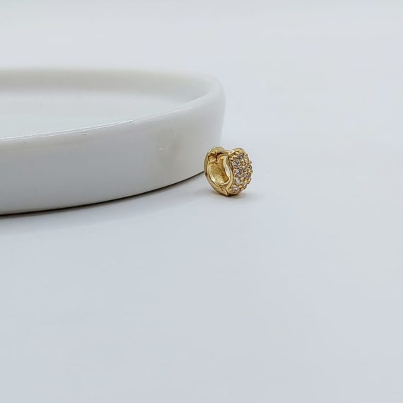 PIERCING HOOP CHUNKY ZIRCONIA