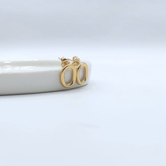 ARETES STUD OVALADOS CONTORNO