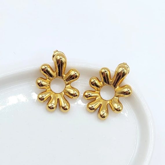 ARETES STUD FLOR GOTA
