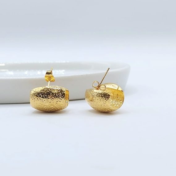 ARETES STUD HOOP ROLLITO