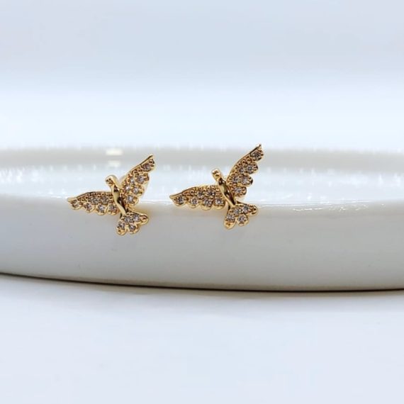 ARETES STUD BIRD DORADO