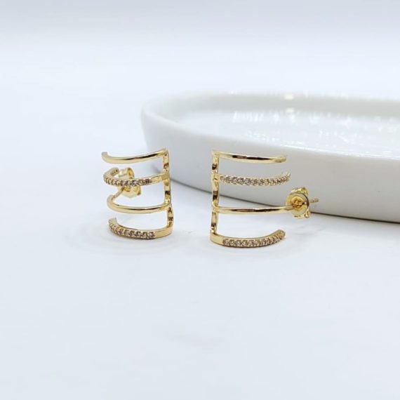 ARETES STUD CUADRUPLE HOOP