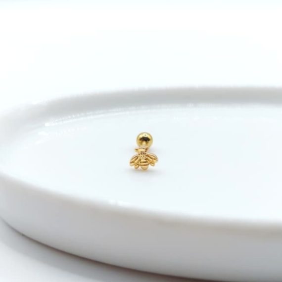 PIERCING STUD ABEJA DORADO
