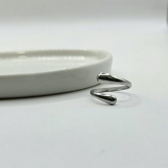 ANILLO GOTA APERTURA PLATA