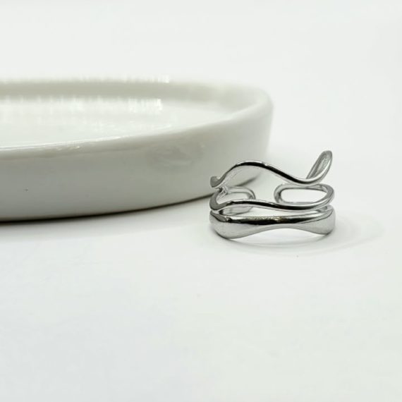 ANILLO TRES LINEAS IRREGULARES