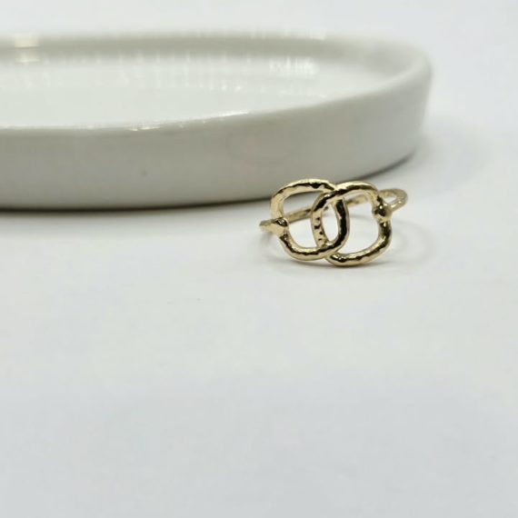 ANILLO DOBLE CUADRO