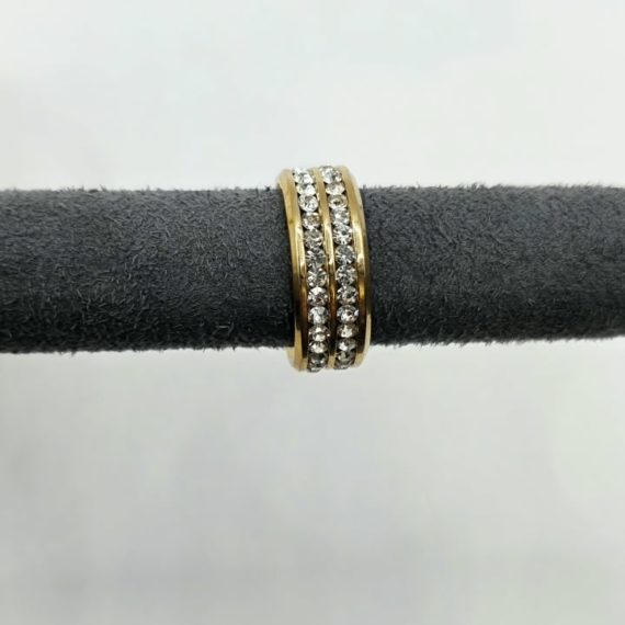 ANILLO DOBLE LINEA DE ZIRCONIAS