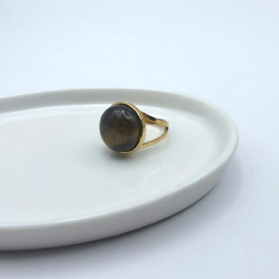ANILLO OJO DE TIGRE CIRCULAR