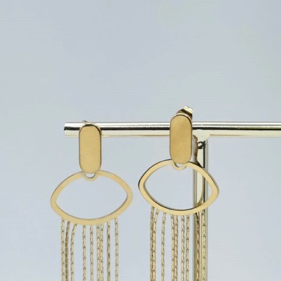 ARETES STUD OJO COLGANTES