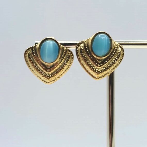 ARETES TRIANGULO TURQUESA