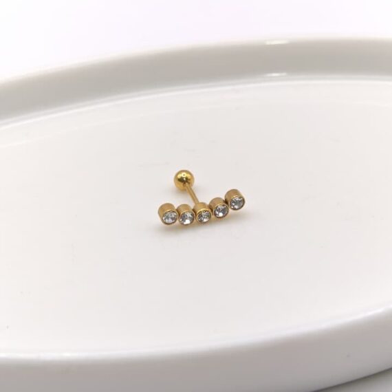 PIERCING STUD 5 CIRCULOS CRISTAL