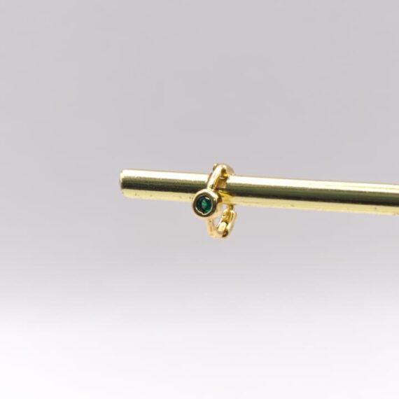 PIERCING CIRCULO VERDE CRISTAL