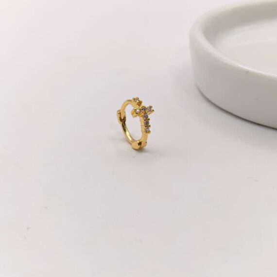 PIERCING HOOP CRUZ ZIRCONIA